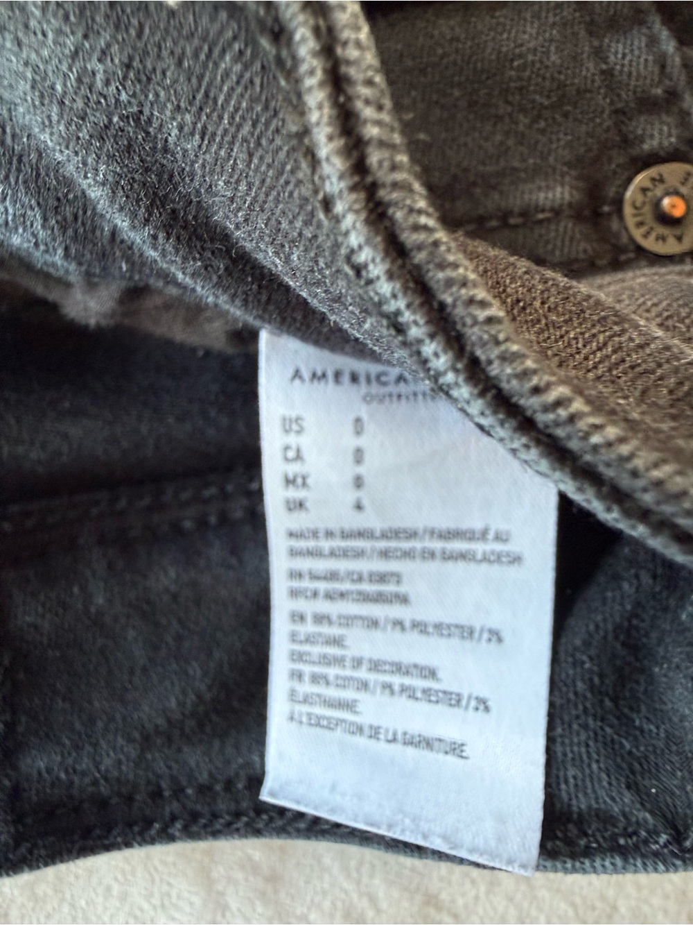 American Eagle Outfitters Black Denim Jean Shorts - Picture 5 of 5